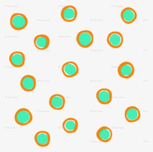 Watercolor Double Circle Orange Light Green Wallpaper - Circle