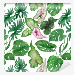 Watercolor Tropical Leaves Png - Watercolor Painting