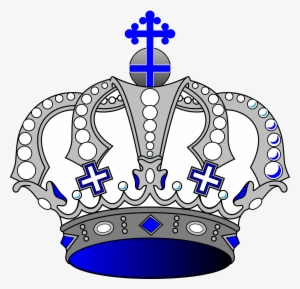 Blue King Crown Png - Blue And Silver Crown