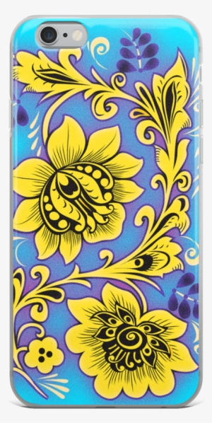 Yellow Flowers Iphone Case - Новогодняя Хохлома