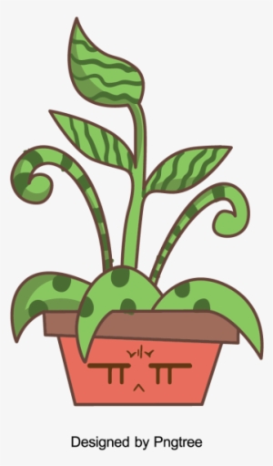 Cartoon Hand-painted Simple Flower Pot Flower Design, - Design