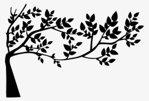 Leaf Clipart Silhouette - Tree With Leaves Silhouette
