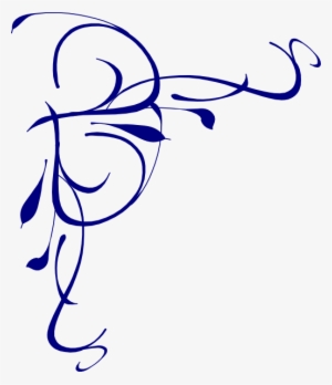 Blue Flower Clipart Top Border Pencil And In Color - Vine Clip Art