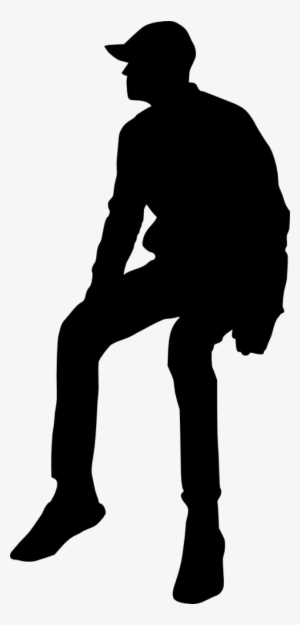 Png File Size - Human Sitting Silhouette Png