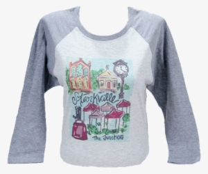 Starkville Watercolor Painting 3 Quarter Sleeve Tee - Long-sleeved T-shirt