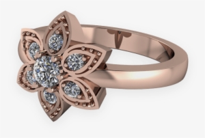 Vector Freeuse Floral Engagement Rings Durham Rose - Floral Ring