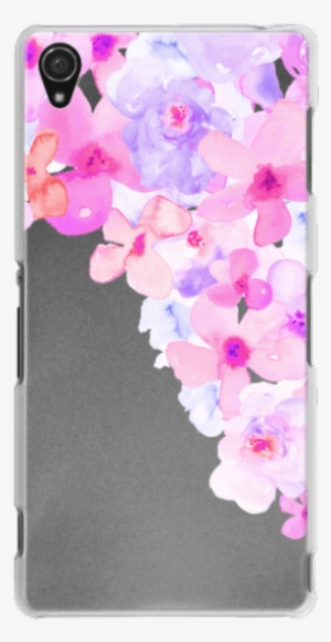 Bright Purple Watercolor Flowers Painted Floral Design - Artificial Flower