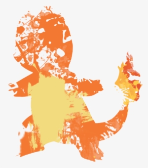 Charmander Paint Splatter Graphics By Hollyshobbies - Orange Paint Splatter Bg