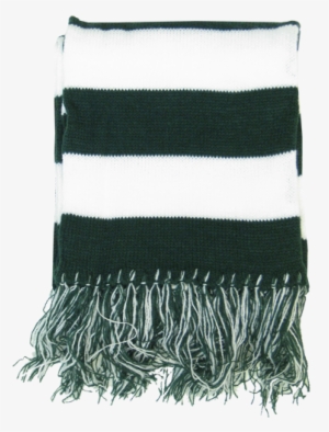 Dark Green/white Rugby Striped - Green And White Striped Scarf