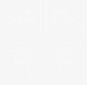 Full-resolution Motion Controllers Line Art In '''white''' - Johns Hopkins Logo White