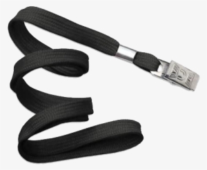 Badge Lanyards - Black Lanyard Bulldog Clip