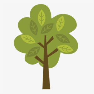 Tree With Leaves Svg File For Scrapbooking And Cardmaking - Cute Woodland Tree Clipart