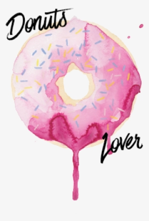Model Image Graphic Image - Watercolor Doughnut Art