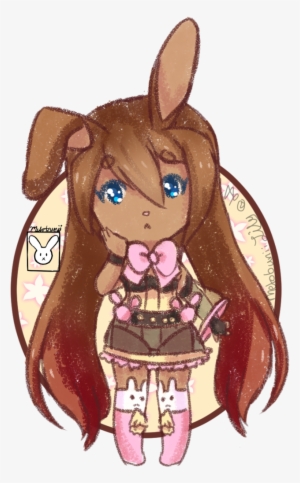 Drawn Furry Rabbit Furry - Bunny Furry Girl Brown
