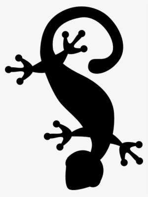 Gecko Clipart Silhouette - Black Gecko Clip Art