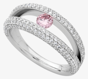 Tension Set Argyle Pink Diamond Ring C952 - Pink Argyle Diamond Jewellery