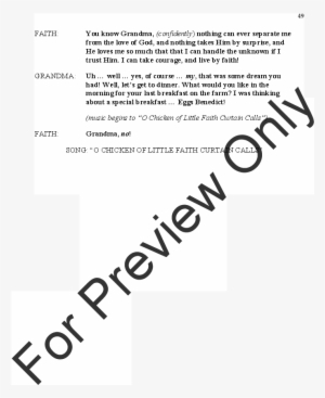 O Chicken Of Little Faith Thumbnail - Violin