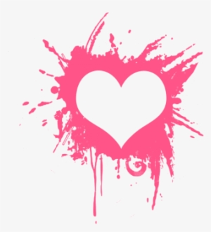 Heart With Paint Effect Emoji Pink, Emoji, Abstract, - Heart