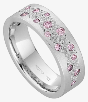 Random Set Dress Ring With Argyle Pink Diamonds C915 - Argyle Pink Diamond Ring Bands