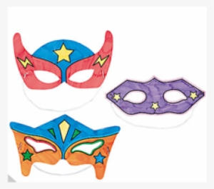 Color Your Own Superhero Masks - Color-your-own Superhero Masks (12 Pack)
