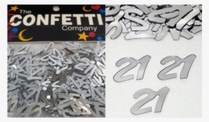 Scatter Confetti 21 Holographic - Number 21 Confetti