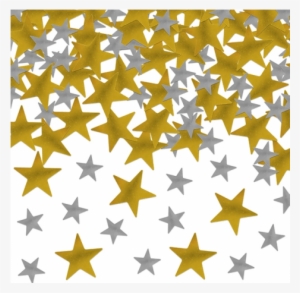 Confetti Stars Gold And Silver - Estrellas Doradas Y Plateadas