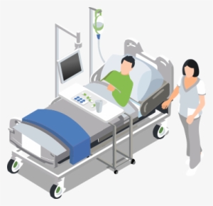 Ward Room - Patient On Bed Png