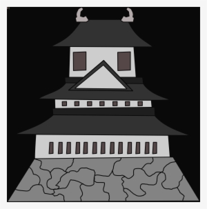 Far Eastern Building Japanese Castle Vector Clipart - Architecture