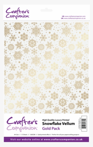 Crafter's Companion Snowflake Vellum - Crafter's Companion Luxury Cardstock Pack, Gold