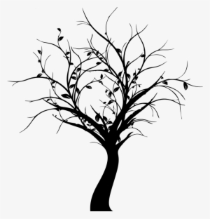 Tree Branch Silhouette, Vector Graphics Stock Illustration - Abstract Tree Silhouette