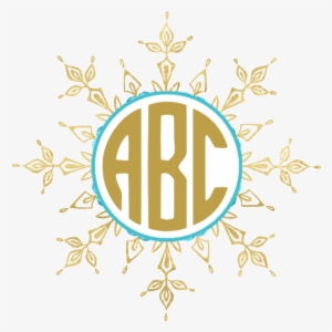 Snowflake Monogram - Gold - 4th Of July Monogram Shirts