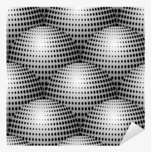 Space Eggs 3d Halftone Black And White Vector Seamless - Fruit