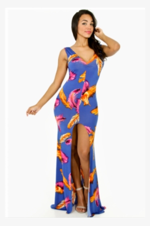 -25% Falling Feathers Maxi Dress - Photo Shoot