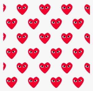 Background, Heart, And Pattern Image - Comme Des Garcons Play Heart