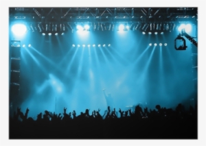 Cheering Crowd At Concert, Musicians On The Stage Poster
