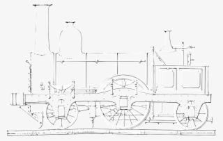 Railway Engine White Train Png Image - Vektor Garis Putih Kereta Api