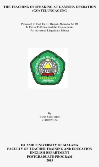 Logo Ganesha Operation Png - Islamic University Of Malang