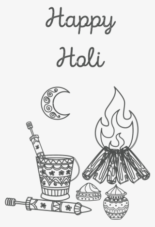 Price - ₹15 - - Happy Holi Cartoon Black And White