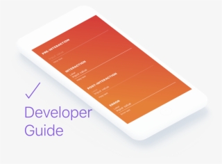 White Phone Screen With Orange Background And White - Paper