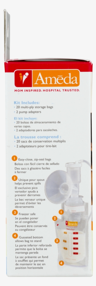 Ameda Store 'n Pour Breast Milk Storage Bags Starter - Cylinder