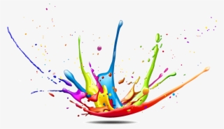 Decorative Figure Color Cmyk Paint Splash Model Clipart - Cmyk Splash