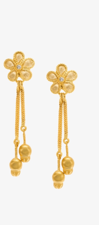 Daisy Earrings In 18kt Yellow Gold Set With - Earrings