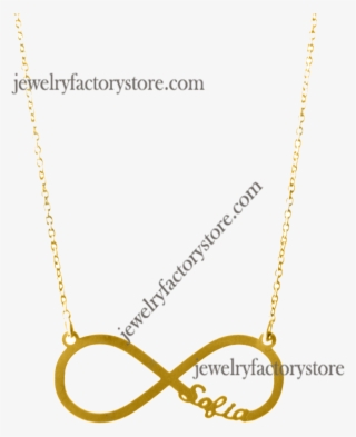Infinity Necklace With Customizable Name - Chain