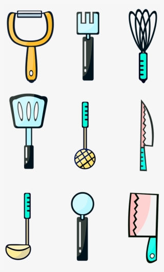 Living Supplies Hand Painted Cartoon Kitchen Utensils - อุปกรณ์ ใน ครัว วาด รูป