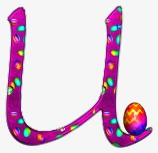 Purple Easter Alphabet Letters