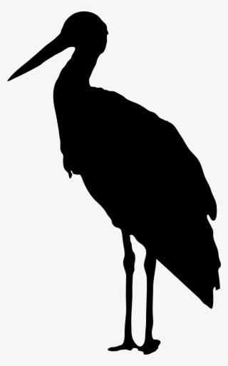 Stork Bird Black Silhouette Png Image - Birds In Water Silhouette