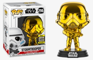 Star Wars Celebration Stormtrooper Gold Chrome Funko - Star Wars Celebration 2019 Funko Pop