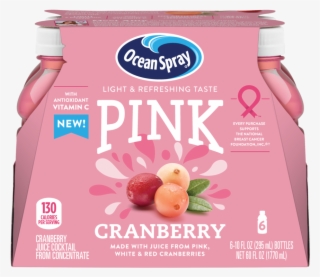 Ocean Spray Pink Juice Cocktail, 10 Fl Oz, 6 Count - Ocean Spray Pink Cranberry Juice