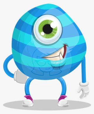 One Eyed Monster Cartoon Character - Cartoon