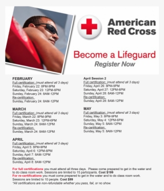 2019 Lifeguard Cert Info - American Red Cross